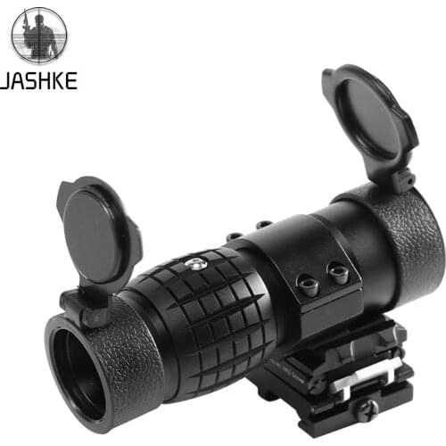 3X Magnifier Scope Optics Scopes Riflescope Fits Sight with Flip-UP Mount Side Picatinny Weaver Rail Tactics Sight