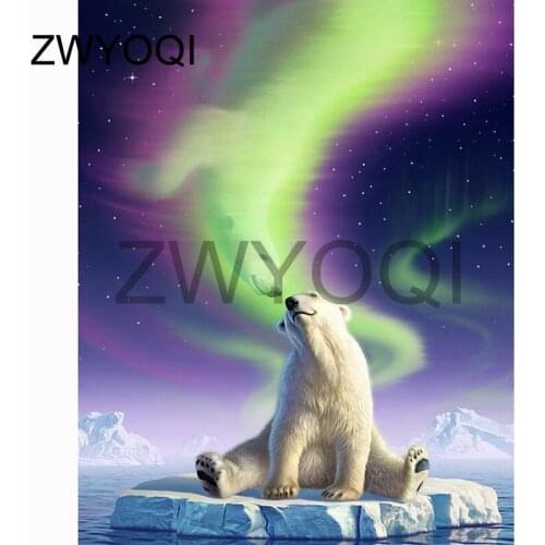 DIY 3D Diamond mosaic Polar bear Full Round Diamond painting Polar bear Full Square Diamond embroidery Cross stitch Polar bear