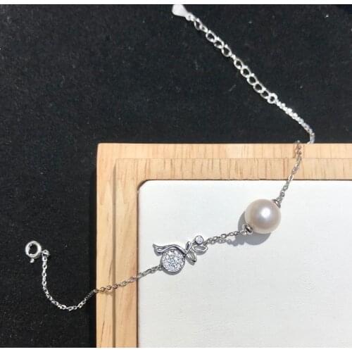 Angel 925 Sterling Silver Bracelet Settings Findings Mountings Base Parts Bangle for Crystal Agate Pearls Jade Coral Beads