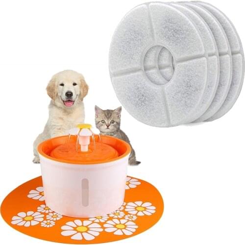 Pet Automatic Drinking Fountain Replace Activated Carbon Filter Element Cats Dogs Apply to Round Fountain Dispenser Accessories