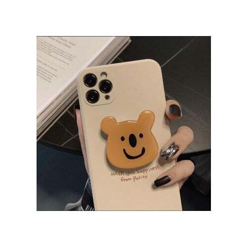 Phone Case For iPhone 11pro max 12mini pro max 7p/8plus X/Xs max XR Back Cover Phone shell Painted Soft Glue ins holder bracket