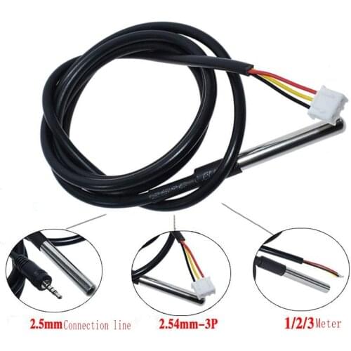 1PCS DS1820 Stainless steel package Waterproof DS18b20 temperature probe temperature sensor 18B20 For Arduino