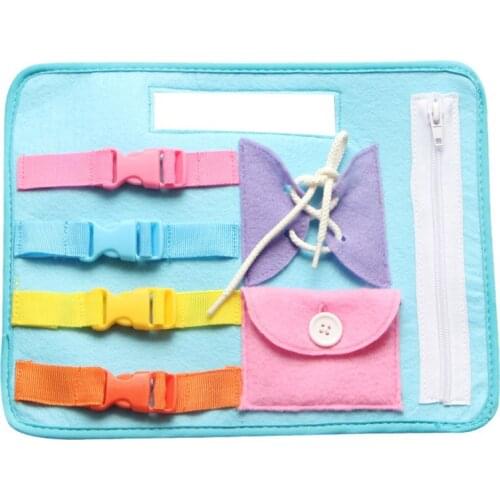 New Baby Early Education Toys Learning Wearing Clothes Zipping Buckle Baby Learning Board