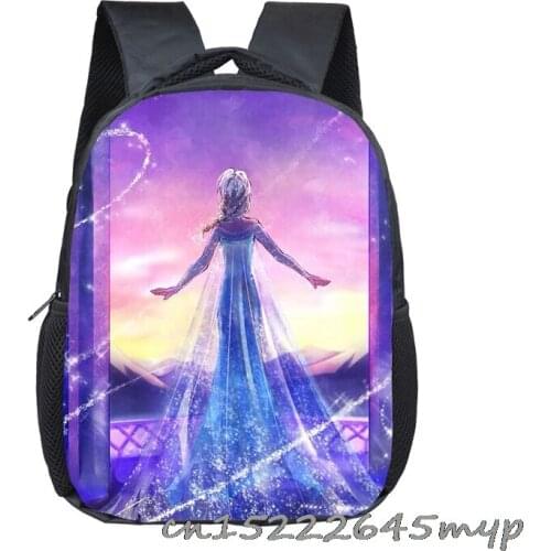 Disney 12 Inch Frozen 2 Backpacks 3D Elsa Children School Bags Baby Toddler Bag Boys Backpack for Kids Kindergarten Bags