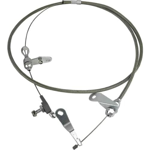 Throttle Cable, 61" Long Inner Accelerator Cord Compatible with Ford C4 Transmission - Stainless steel