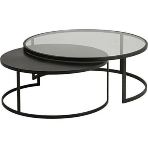 BETA Monza Double Coffee Table 85cm stylish modern living room office smoked glass