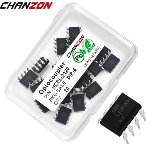 HCPL3120 DIP8 HCPL-3120 A3120 DIP Optocoupler Photoelectric Optoisolator Opto Coupler New and Original IC In Stock Chanzon