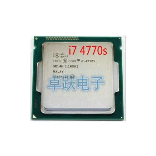Intle i7 4770S 3.1GHz 8M SR14H Quad Core Eight threads desktop processors Computer CPU scrattered pieces free shipping