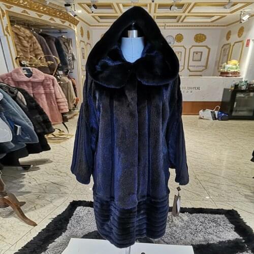 2020 Bat sleeve mink fur coat Stitching mink coat fashion women fur coat High-end brand coat women WINTER PALACE YEB130A-Z