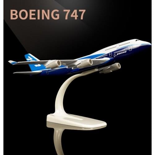 1/400 Scale 20cm Aviation metal Airplane B747 Prototype Model Decoration with plastic Base Collection Kids Toy Gift