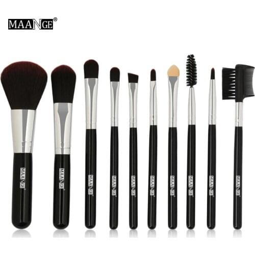 10Pcs Makeup Brushes Set Travel Kit Eye Shadow Eyebrow Eyeliner Foundation Powder Lip Make Up Brush Cosmetic Beatuy Tool gift