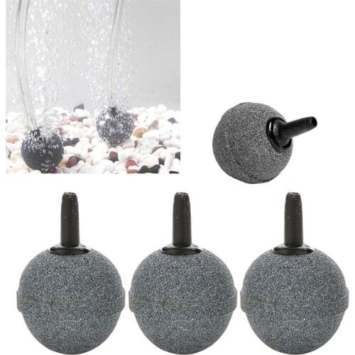 6pcs/Pack Ball Shape Nontoxic Sturdy Airstone Aeration Pump Mineral Bubble Diffuser For Fish Tank Hydroponics Aquarium Air Pump