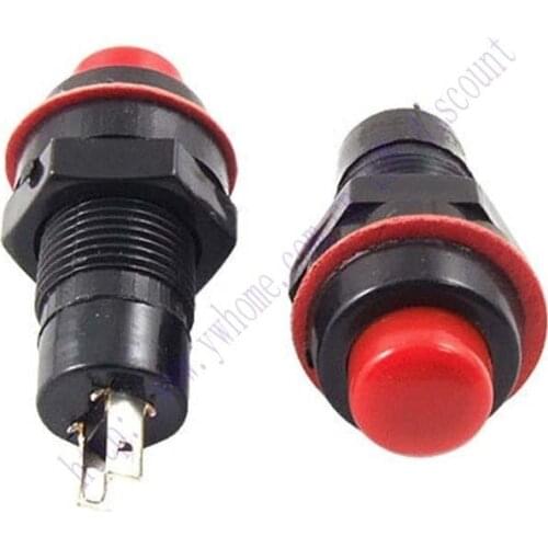 New 3pcs Mini Red Pushbutton Switch AC 250V 1A Momentary SPST 2 Terminals DS 211