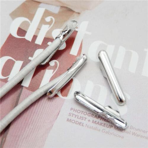 Julie Wang 100PCS 2mm Iron Cord End Crimp Caps Rope Clip Tip For Necklace Pendant Jewelry Making Accessory White K Color