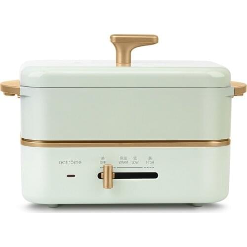 220V Electric Cooking Pot Portable Electric Lunch Box Split Type Multicooker Rice Cooker Hotpot Skillet Fried Pan 0.8L