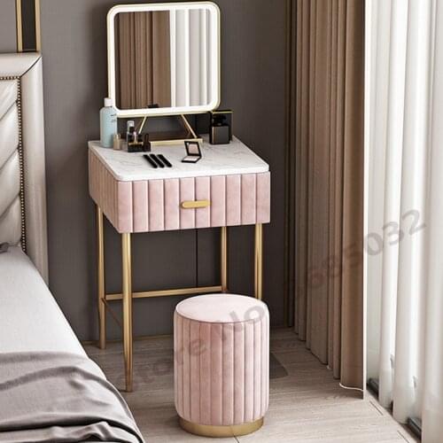 Nordic Pouf Fabric Dressing Stool Ottoman Stylish Quality PU Leather or Flannel Change Shoes Small Sofa Fashion Living Room