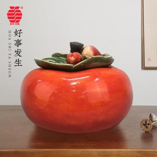 Persimmon furnishing articles boxes of new Chinese style living room persimmon ideas ceramic shop small ornament handmade gifts