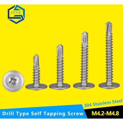 Dovetail Screw Countersunk Head Self Drilling Screws Cross Drill Tail Screws 304 Stainless Steel Head Drilling Screws Customize