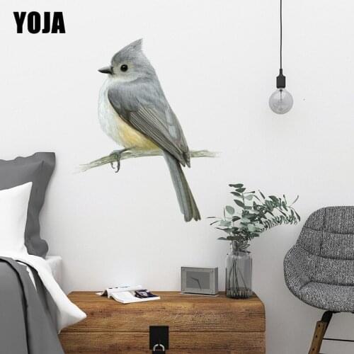 YOJA 45×55.5CM Hand Drawn Vivid Tit Animal Bird Wall Stickers Classic Home Room Decoration 8WS0401