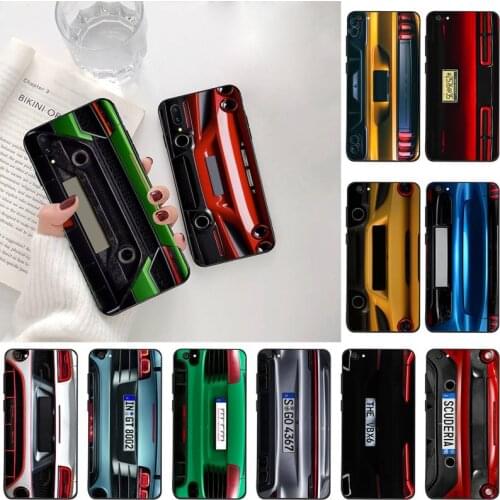 CUTEWANAN Sports Car rear license plate Black Soft Shell Phone Case Capa For Vivo Y91c Y17 Y51 Y67 Y55 Y93 Y81S Y19 V17 vivos5