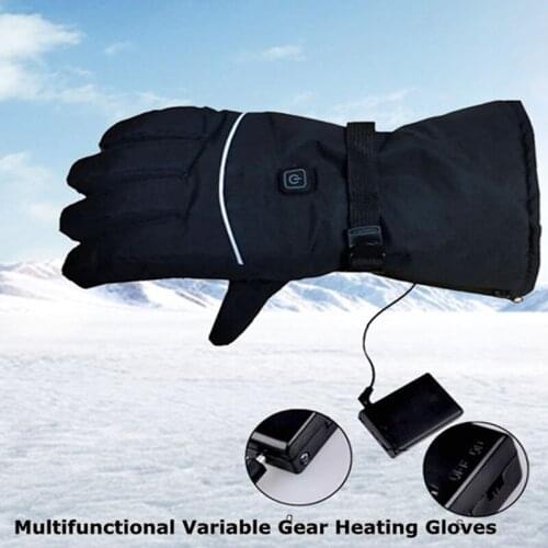 New Winter Electric Heated Gloves Windproof Cycling Warm Heating Touch Screen Skiing Gloves Ski Climbing Hiking Camping