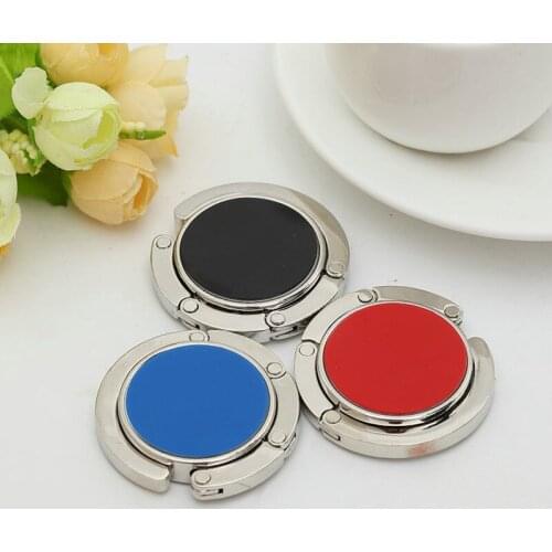 1Pcs Portable Fashion Table Hook Unique Folding Crystal Alloy Purse Handbag Bag Hanger Hook Holder