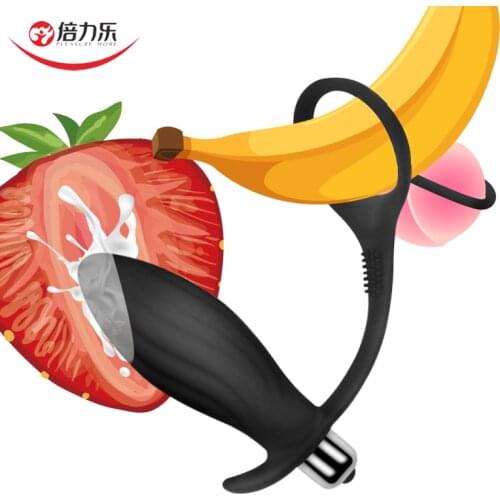 10 Modes Vibrating Anal Plug Silicone Anal Vibrator Prostate Massager With Cock Ring Male Masturbator Adult Sex Toy for Men Gays