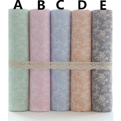 160CM*50CM shabby color Floral dot cotton fabric patchwork fabric sewing DIY tilda doll cloth craft tecidos quilting tissue