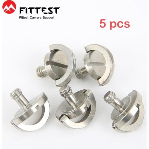 FITTEST D ring screw for Camera Quick Release Plate Tripod screw D-Ring Tripod Adapter stainless steel Screws DRS-06 5pcs