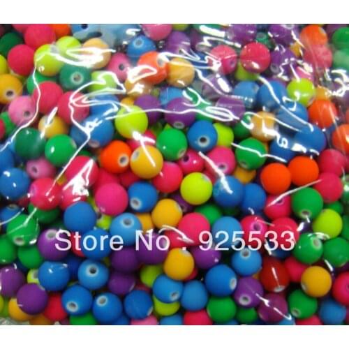 Free shipping 500pcs/lot 12mm small new fashion colorful acrylic jewelry loose beads for bracelet and necklace DIY