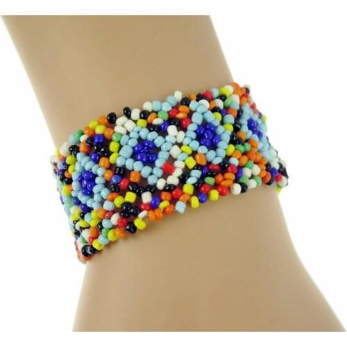 Handmade Bead Bracelet Hippy Friendship Popular Roll Crochet Woven Seed Beads Colorful Bracelets For Women Men 2018 Gifts