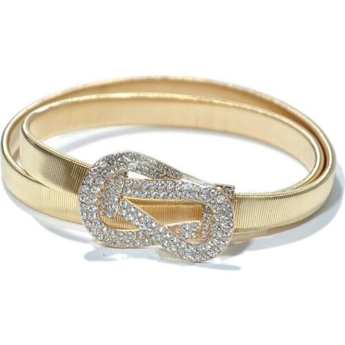 Elastic Wedding Skinny For Gold Female Waist Shape Belt Metal Designer Belt Belts Women Leaf Girl Stretch