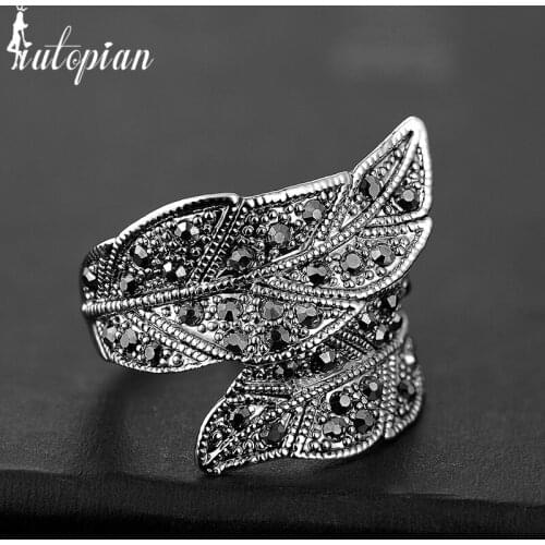 Iutopian Brand Vintage Retro Bohemia Leaf Ring Anels For Women Anti Allergy Not Fade Top Quality Gift Jewelry #N2215