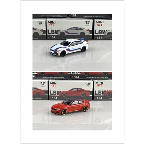 MINIGT 1:64 BMW M4 White W/ M Stripe LB Works Alloy collection car model