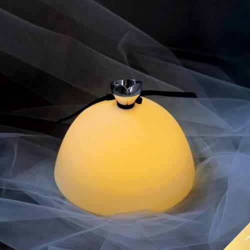 Creative Silicone Lamp Seven Colorful Night Light Princess Skirt Patting Lantern White LED Light Changeable Color USB Charging