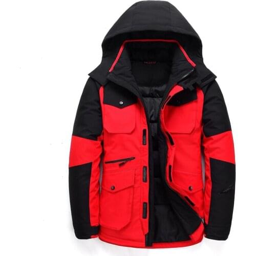 2021 Winter New Mens Korean Loose White Duck Down Jacket Thick Warm Fashion Hooded Zipper Coat Male Brand Large Size 4XL 5XL