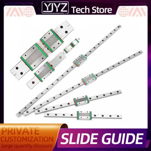 MGN12 CNC 12mm miniature linear rail guide:1PCS MGN12 L200 250mm+2PCS MGN12H or MGN12C for 3D printer