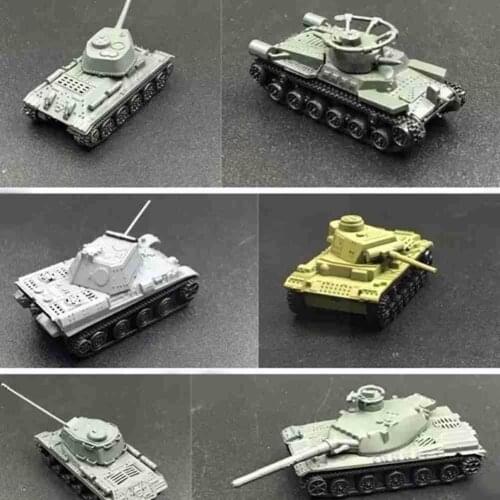 1PC Random color 1/144 Scale 4D Assembling Tank Model Plastic Toy Field Tank Battler Military Tiger T34/85 Boys For Childre E2O0