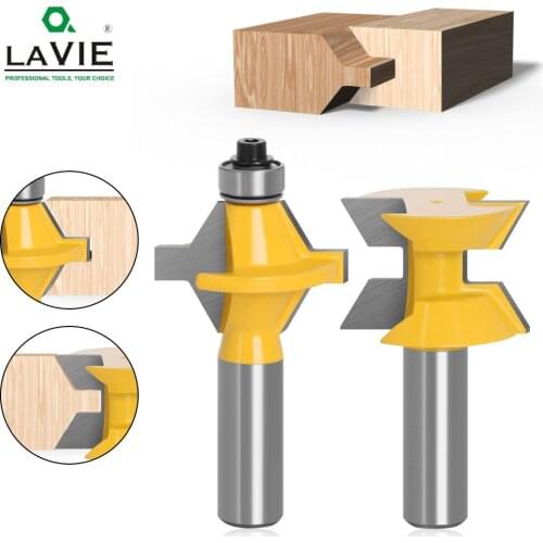 2pcs 8mm or12mm or 1/2" Shank 120 Degree Tenon Router Bit Set Woodworking Groove Milling Cutter for Wood Tools Tungsten Carbide