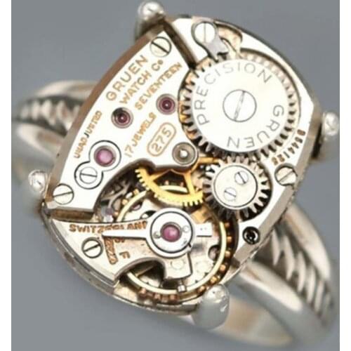 2020 New Punk Technology Mechanical Cat Rings For Women Men Gold/Silver Color Female Male Jewelry Birthday Party Gifts