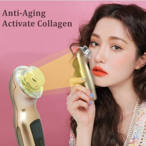 Whitening Face Skin Rejuvenation Machine Ultrasonic Clean Ion Import LED Photon Anti-Aging Wrinkle Remover Light lines