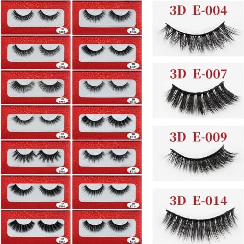 Fluffy Mink Lashes Short Messy Wispy Natural Eyelashes Hamdmade Real 3D Mink Eyelashes Makeup False Lashes