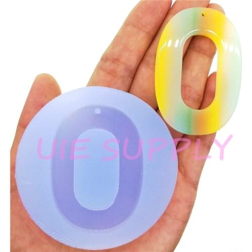 BYL579U 53.9mm x 38.7mm Silicone Mold Fondant Cake Decoration Candy Resin Clay Earrings Necklace Craft Soap Candle FOOD SAFE