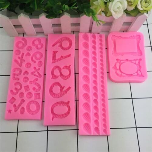 Photo Frame Shape Silicone Mold,Sugarcraft Cake Decorating Tools,Fondant Chocolate Molds Cake Border Mould