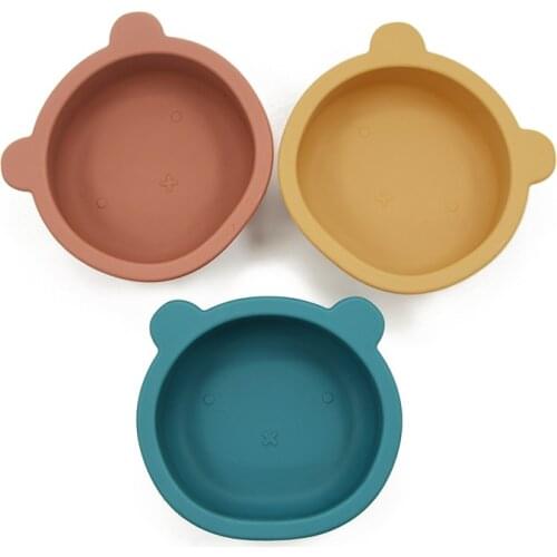 New Design Silicone Plate for Baby BPA Free Feeding Bowl Tableware Dinner Set Dishes for Kid Toldder Infant Dinnerware