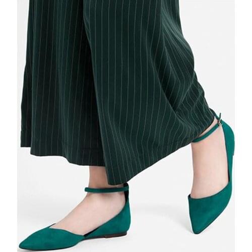 Womens Single Shoes Pointed Toe Solid Buckle Strap Shallow Plus Size Female Pumps Elegant Comfortable Ladies Footwear Fashion