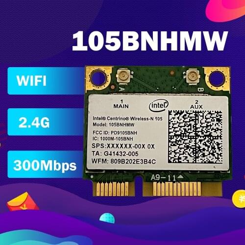 Wifi Card for intel Centrino Wireless-N105 105BNHMW 150Mbps Half Mini PCI-e WLAN Wireless Card