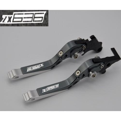Yang hua CNC Folding&Extending Brake Clutch Levers !Logo(ZX 636) For Kawasaki ZX636R 2000-2004 2001 2002 2003