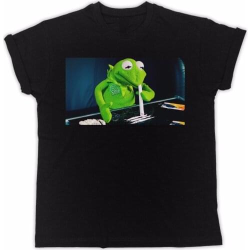 FUNNY KERMIT MUMPET COCAIN IDEAL GIFT BIRTHDAY PRESENT UNISEX BLACK MENS T SHIRT custom printed tshirt T shirt printing