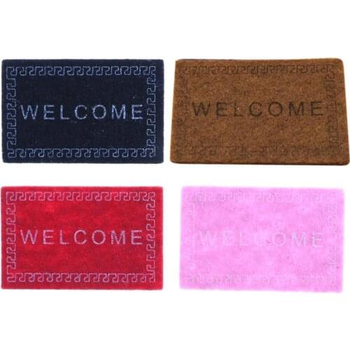 1:12 Welcome Carpet Mat Doll House Miniature Carpet Accessories Furniture Ornament Diy Y3Q6